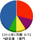 松川建設工業 貸借対照表 2012年2月期