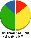 薮崎設備工業 貸借対照表 2012年3月期