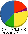 小阪組 貸借対照表 2012年6月期