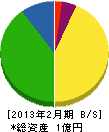 上村建設 貸借対照表 2013年2月期