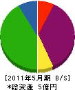 藤川建設 貸借対照表 2011年5月期