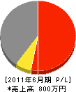 津田建設 損益計算書 2011年6月期