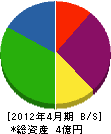 日本デンカ 貸借対照表 2012年4月期