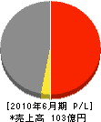 奈良建設 損益計算書 2010年6月期