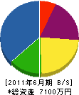 西村電気工事 貸借対照表 2011年6月期
