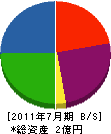 石川設電 貸借対照表 2011年7月期