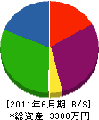 三恵橋本建設 貸借対照表 2011年6月期