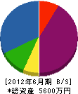 中島プラント 貸借対照表 2012年6月期
