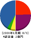 藤原プロダクト 貸借対照表 2008年6月期