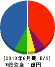 加茂水道 貸借対照表 2010年6月期