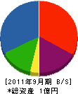 武田建設工業 貸借対照表 2011年9月期