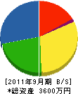 中国緑化 貸借対照表 2011年9月期