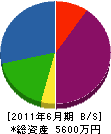 中島プラント 貸借対照表 2011年6月期