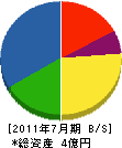 川南工業 貸借対照表 2011年7月期