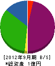 ワシヅ工業 貸借対照表 2012年9月期