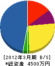 岩永建設 貸借対照表 2012年3月期