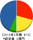 日本電機材料 貸借対照表 2013年3月期