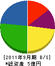 四国舞台テレビ照明 貸借対照表 2011年9月期