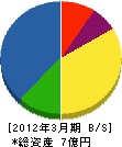 日本技建 貸借対照表 2012年3月期