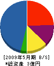 石田電業社 貸借対照表 2009年5月期