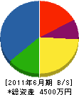 松広造園 貸借対照表 2011年6月期