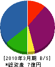 安田建設 貸借対照表 2010年3月期