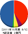 アクアエンジ 貸借対照表 2011年10月期
