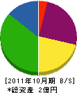ワスティーシステム 貸借対照表 2011年10月期