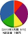 松本建設 貸借対照表 2013年3月期