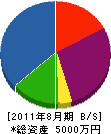 丸山電業 貸借対照表 2011年8月期