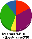 横川建設 貸借対照表 2012年9月期