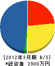 宍戸電気商会 貸借対照表 2012年3月期