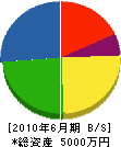 小田設備 貸借対照表 2010年6月期