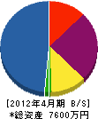 澤武電機商会 貸借対照表 2012年4月期