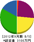 岡村設備 貸借対照表 2012年9月期