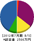 新郷河合建設 貸借対照表 2012年7月期