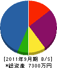 穴沢汽缶工業 貸借対照表 2011年9月期