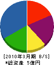 小島綜合建設 貸借対照表 2010年3月期