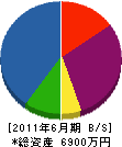 鶴田建設 貸借対照表 2011年6月期