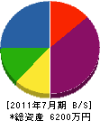 菅谷工業 貸借対照表 2011年7月期