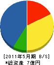 岩崎建設 貸借対照表 2011年5月期