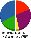 西塚建設工業 貸借対照表 2012年8月期