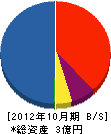 中央設備工営 貸借対照表 2012年10月期