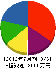 奈良技建 貸借対照表 2012年7月期