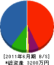 ワイエッチ総合建設 貸借対照表 2011年6月期