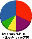 福井修景 貸借対照表 2012年6月期