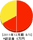 藤城電気工事店 貸借対照表 2011年12月期 藤城電気工事店 貸借対照表 2011年12月期