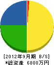 橋本電気商会 貸借対照表 2012年9月期