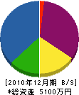 中村建設 貸借対照表 2010年12月期