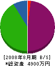 中林電気 貸借対照表 2008年8月期